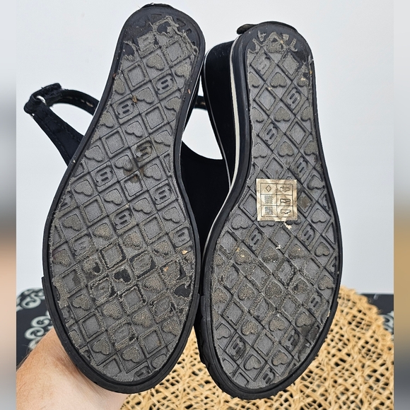 Sketchers Wedge Y2K Slingback Sandals Black Size 7 - Picture 8 of 13